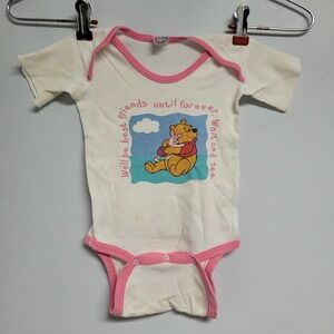 Vintage Disney Winnie the Pooh Large Piglet Bodysuit Baby Clothing